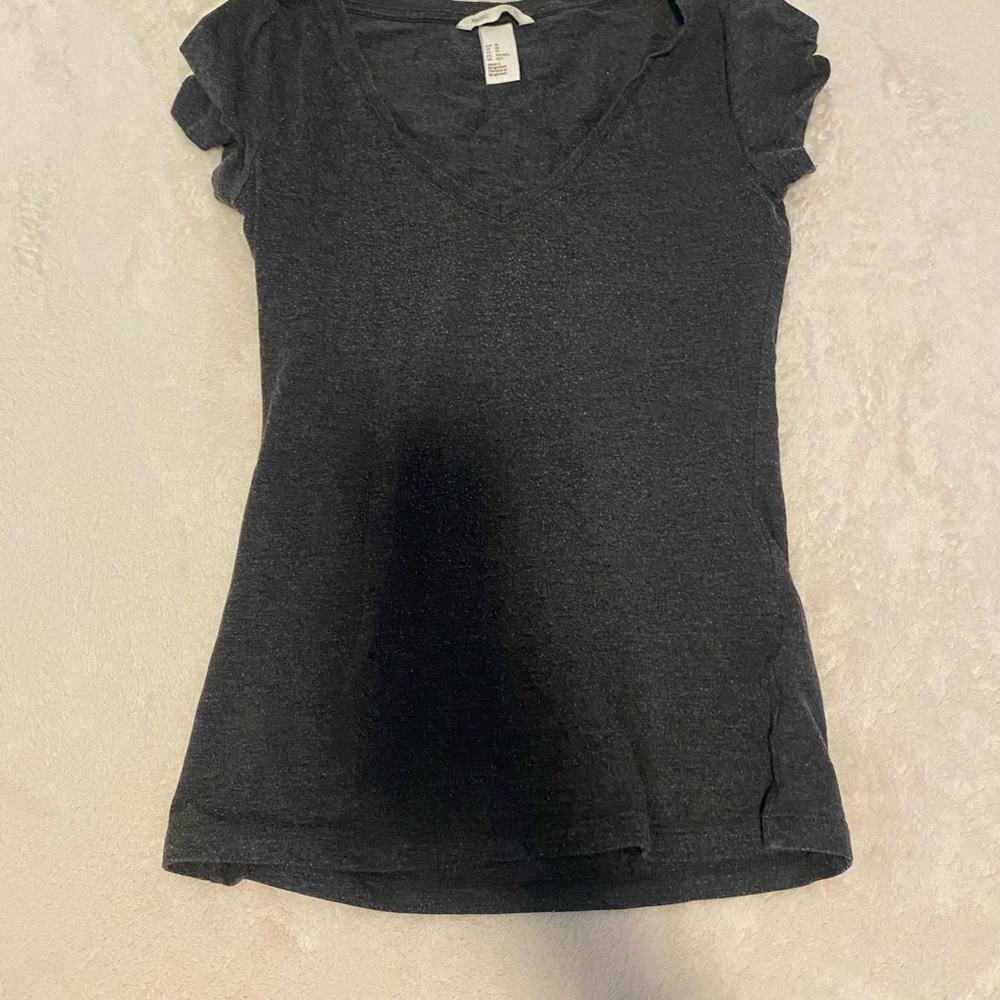 Women's Black V-Neck Top